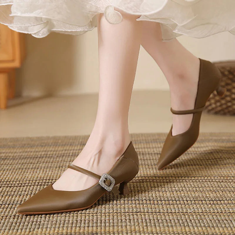 Womens Kitten Heel Shoes Classic Fit - BritishMode