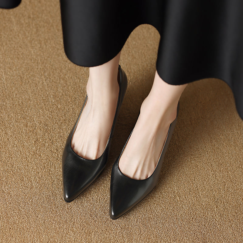 Womens Heels Genuine Leather Classic Fit