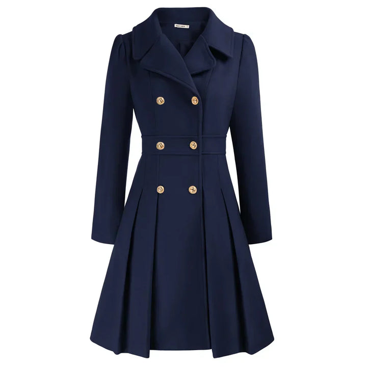 Womens Wool Peacoat A-Line Stylish Fit - BritishMode