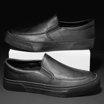 Mens Leather Loafers Slip-On Classic Fit