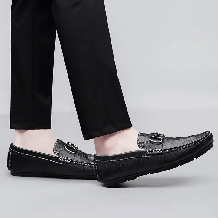 Mens Loafers Genuine Leather Slip-On