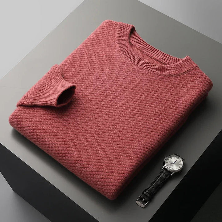 Mens Wool Sweater Cozy Knitwear Regular Fit