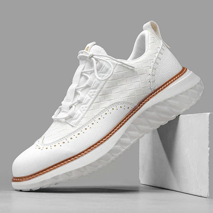Mens Lace-Up Platform Walking Sneakers