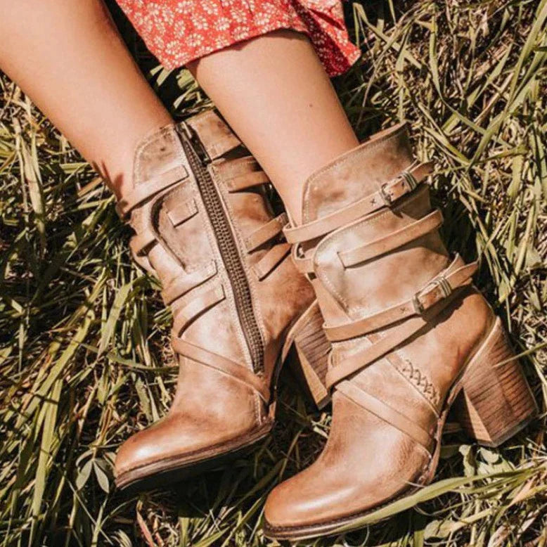Womens Retro Style Boots Classic Design - BritishMode