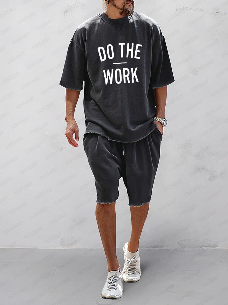 Mens Casual Sports Set Loose Fit