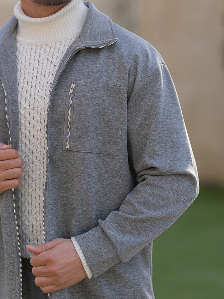 Mens Tracksuit Zip Jacket Set Athleisure Regular Fit