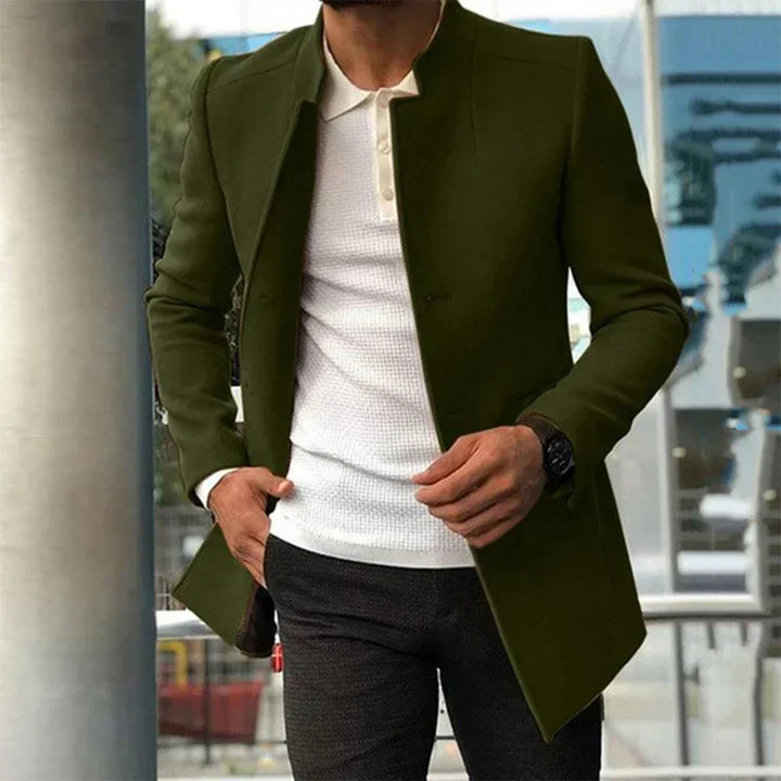 Mens Coat Contemporary Fit Wool Blend