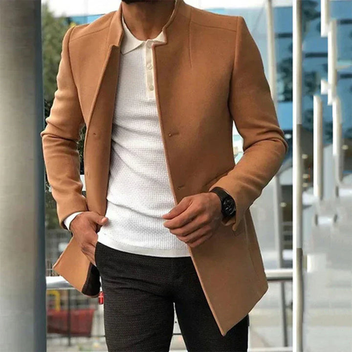 Mens Coat Contemporary Fit Wool Blend