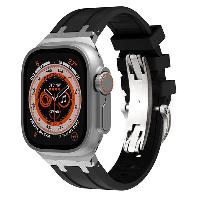 Unisex Silicone Watch Strap Durable Secure Buckle