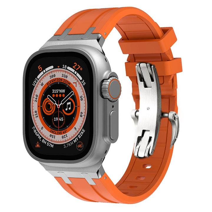 Unisex Silicone Watch Strap Durable Secure Buckle