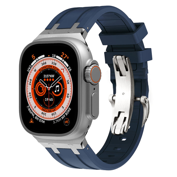 Unisex Silicone Watch Strap Durable Secure Buckle