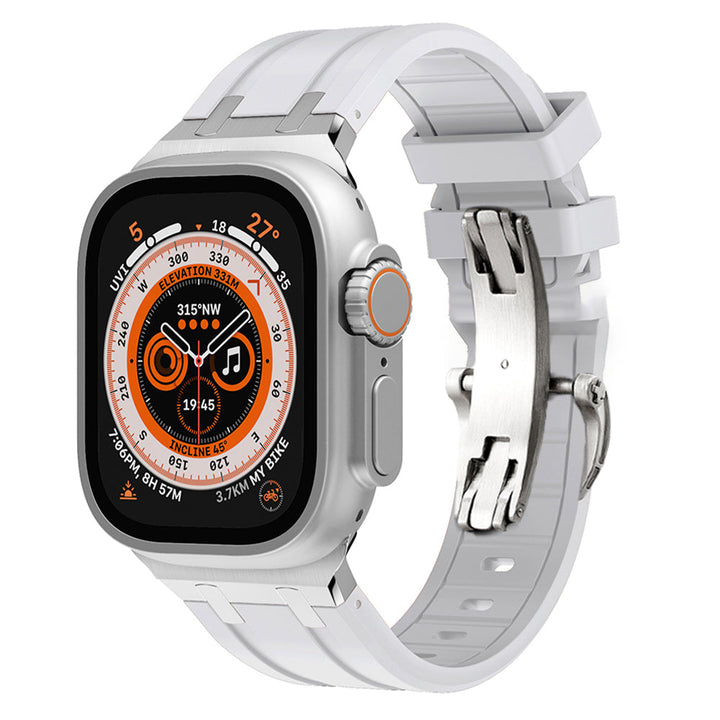 Unisex Silicone Watch Strap Durable Secure Buckle