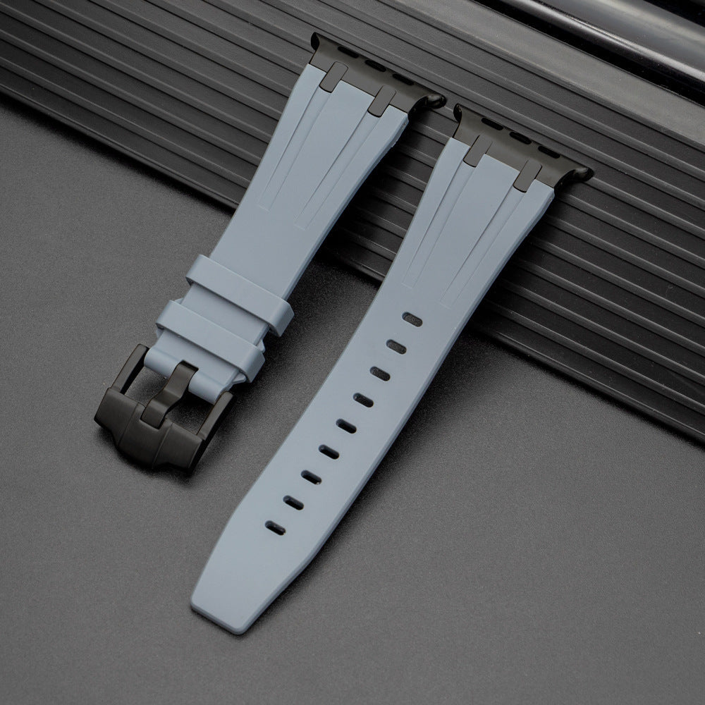 Unisex Apple Watch Strap Durable Rubber with Metal Buckle