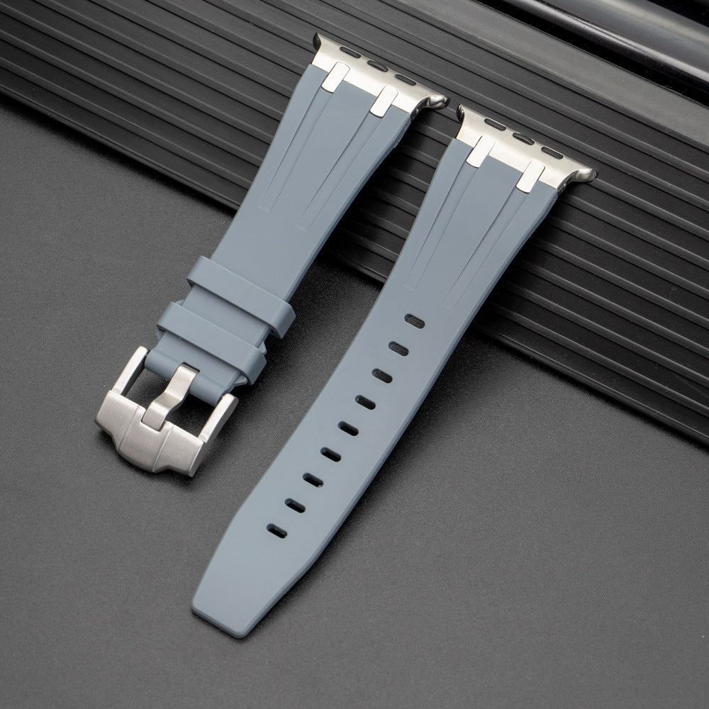 Unisex Apple Watch Strap Durable Rubber with Metal Buckle