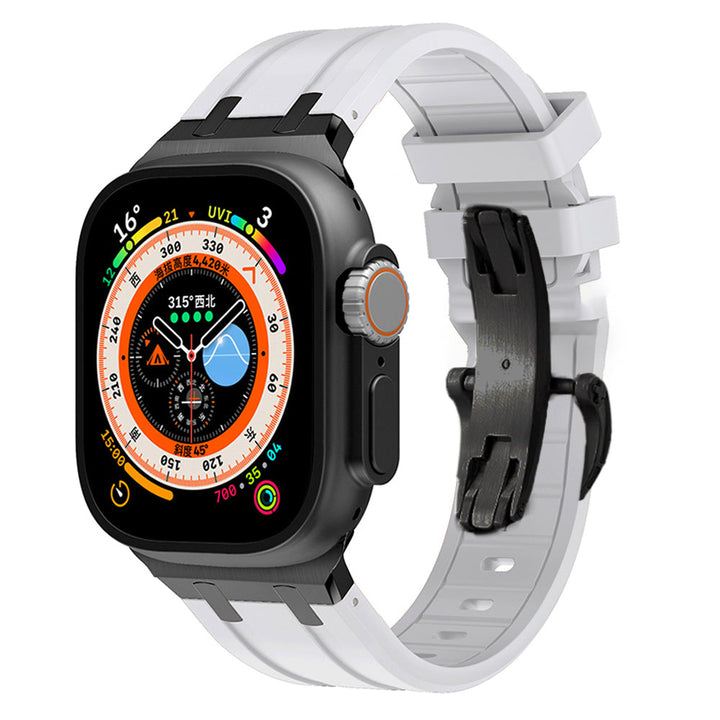 Unisex Silicone Watch Strap Durable Secure Buckle