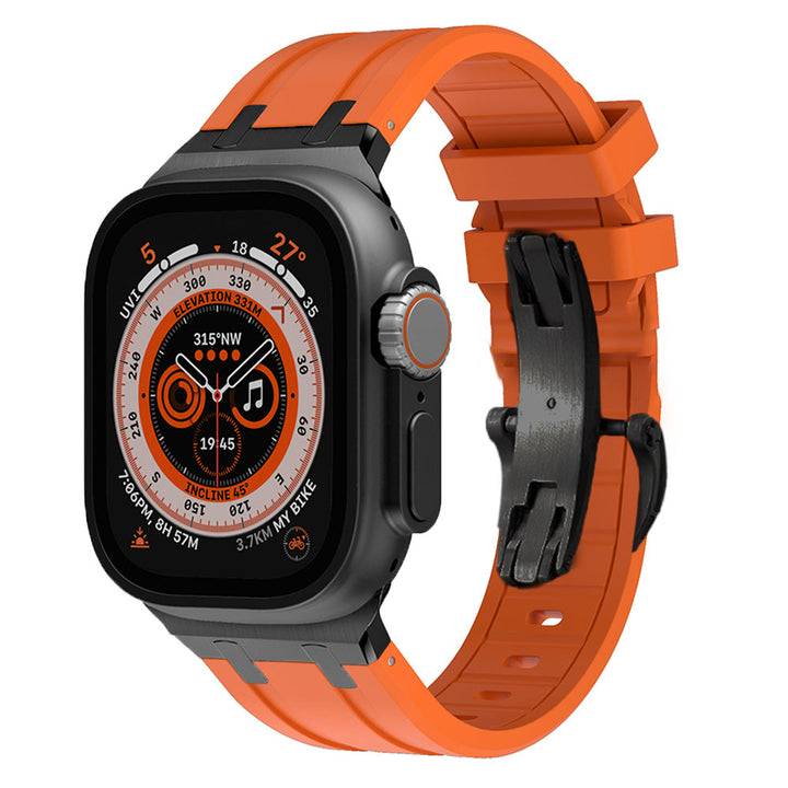 Unisex Silicone Watch Strap Durable Secure Buckle