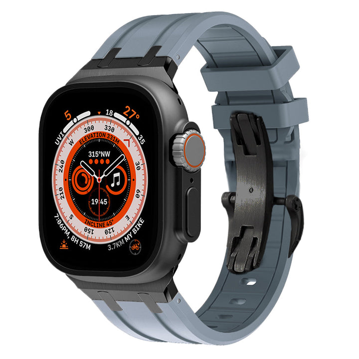 Unisex Silicone Watch Strap Durable Secure Buckle