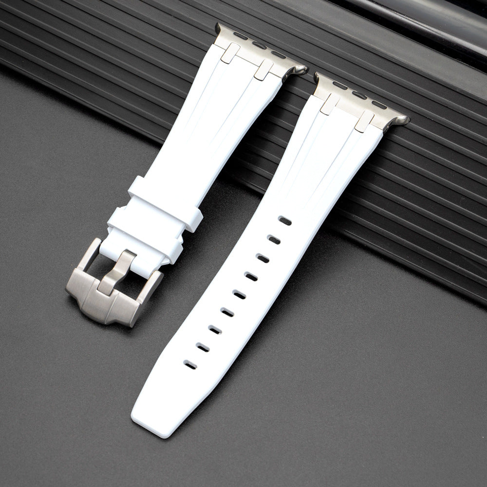 Unisex Apple Watch Strap Durable Rubber with Metal Buckle