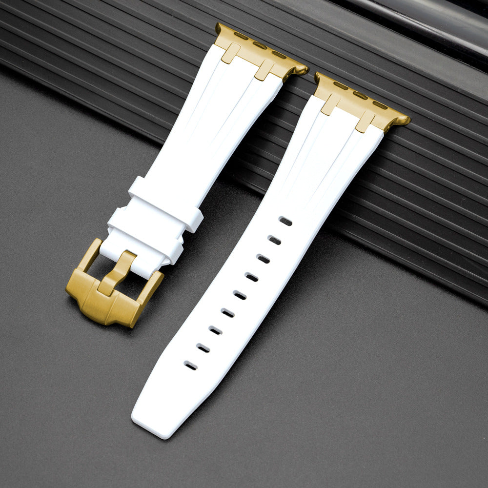 Unisex Apple Watch Strap Durable Rubber with Metal Buckle