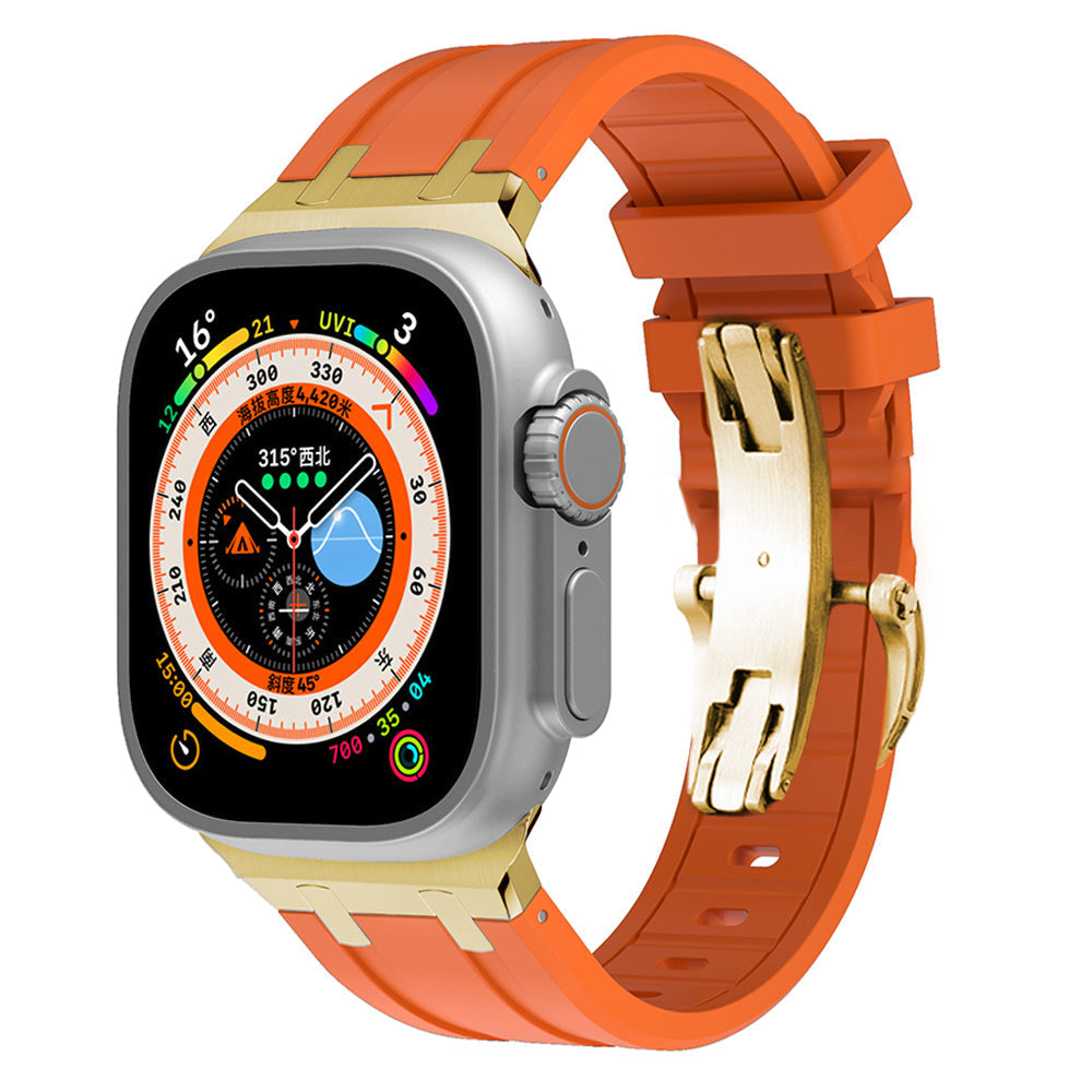 Unisex Silicone Watch Strap Durable Secure Buckle