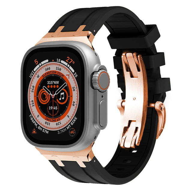 Unisex Silicone Watch Strap Durable Secure Buckle