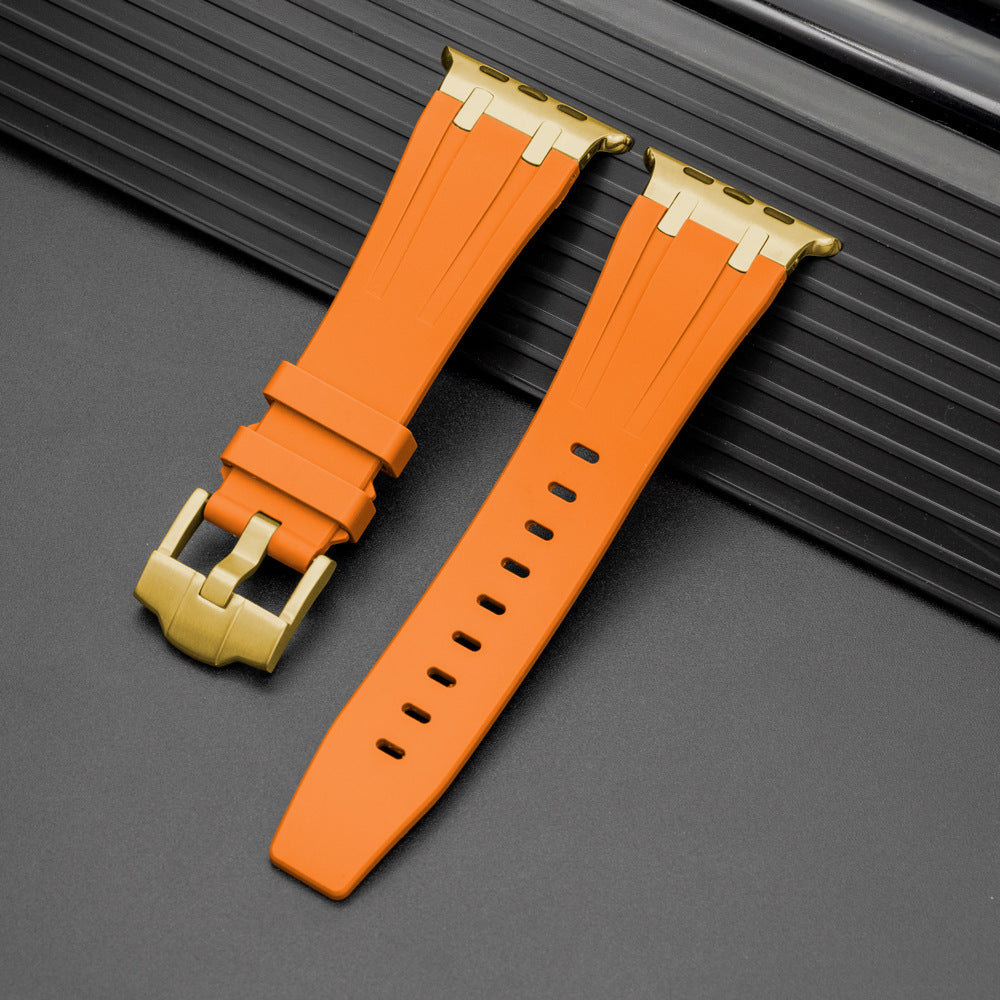 Unisex Apple Watch Strap Durable Rubber with Metal Buckle