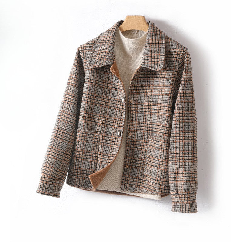 Womens Regular Fit Jacket with Button Front and Patch Pockets