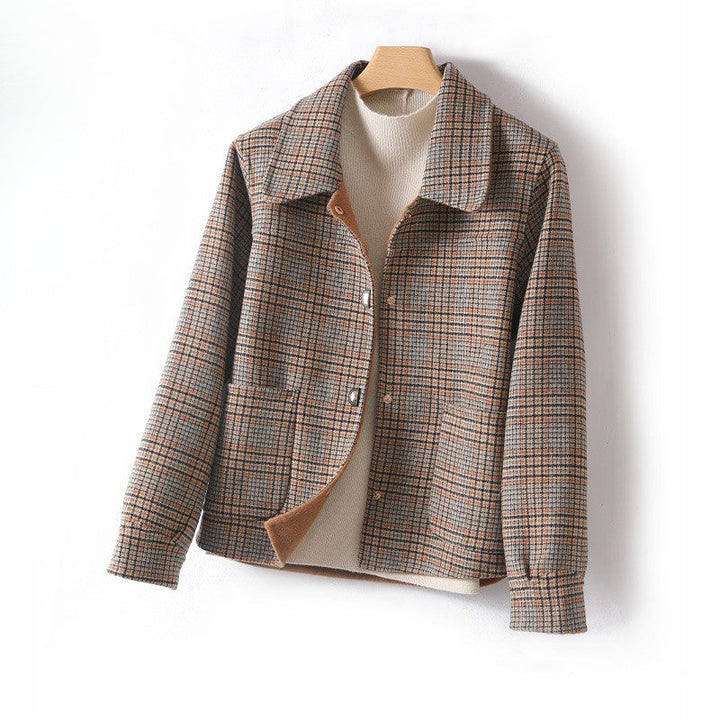 Womens Regular Fit Jacket with Button Front and Patch Pockets