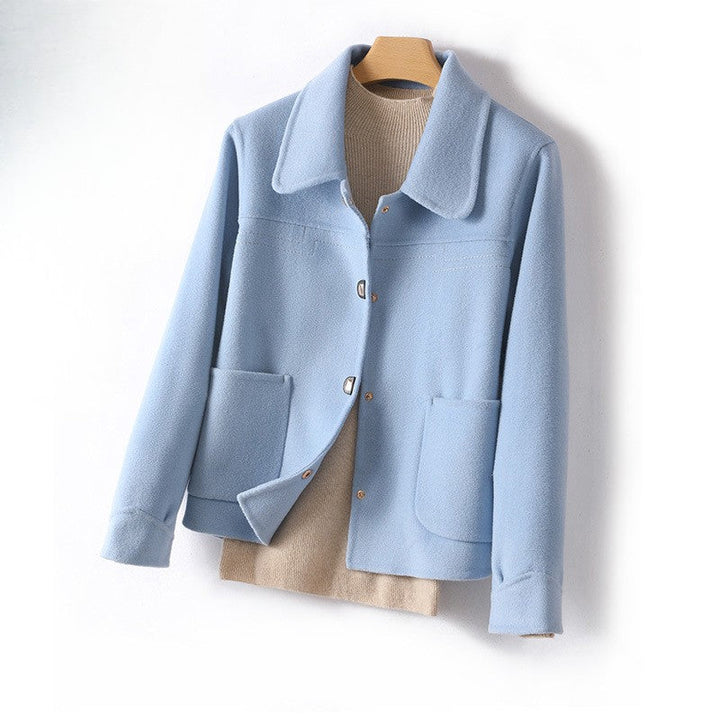 Womens Regular Fit Jacket with Button Front and Patch Pockets - BritishMode