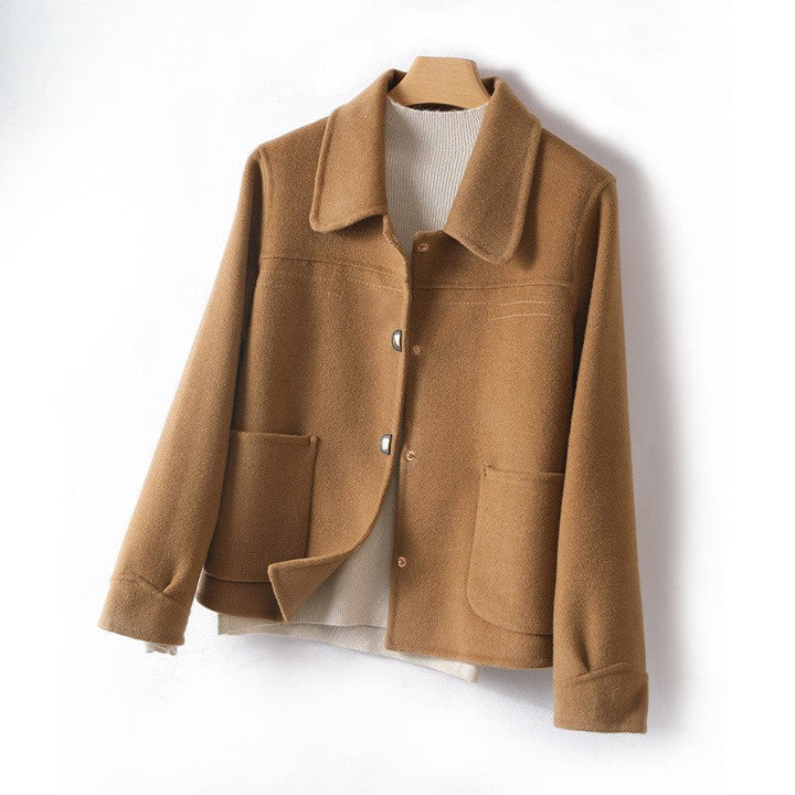 Womens Regular Fit Jacket with Button Front and Patch Pockets