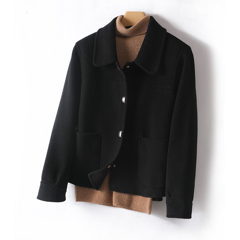 Womens Regular Fit Jacket with Button Front and Patch Pockets