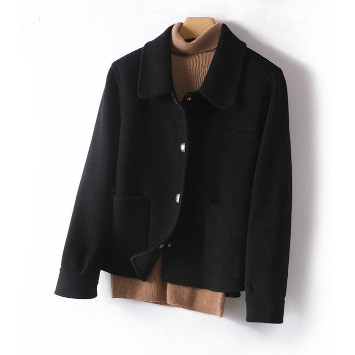 Womens Regular Fit Jacket with Button Front and Patch Pockets