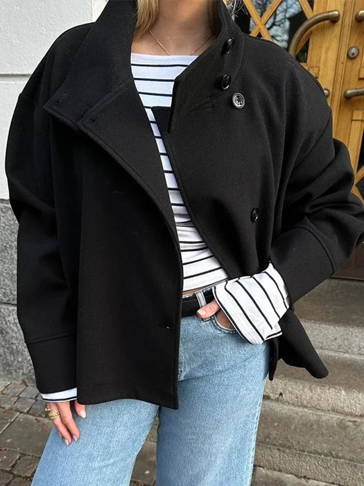 Womens Padded Parka Coat with Large Hood Warm Insulated