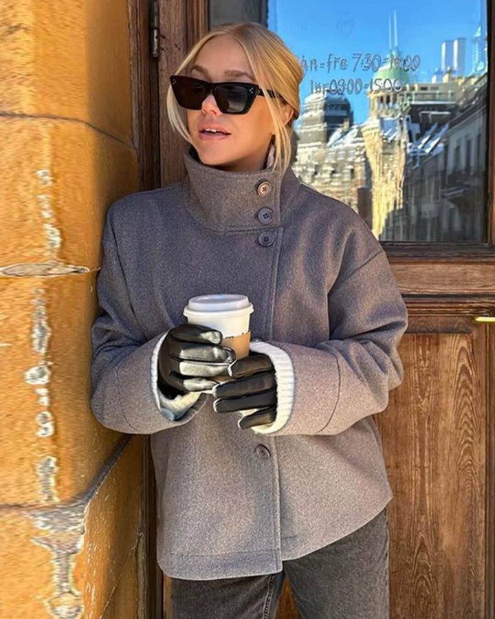 Womens Padded Parka Coat with Large Hood Warm Insulated
