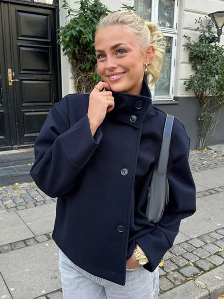 Womens Padded Parka Coat with Large Hood Warm Insulated