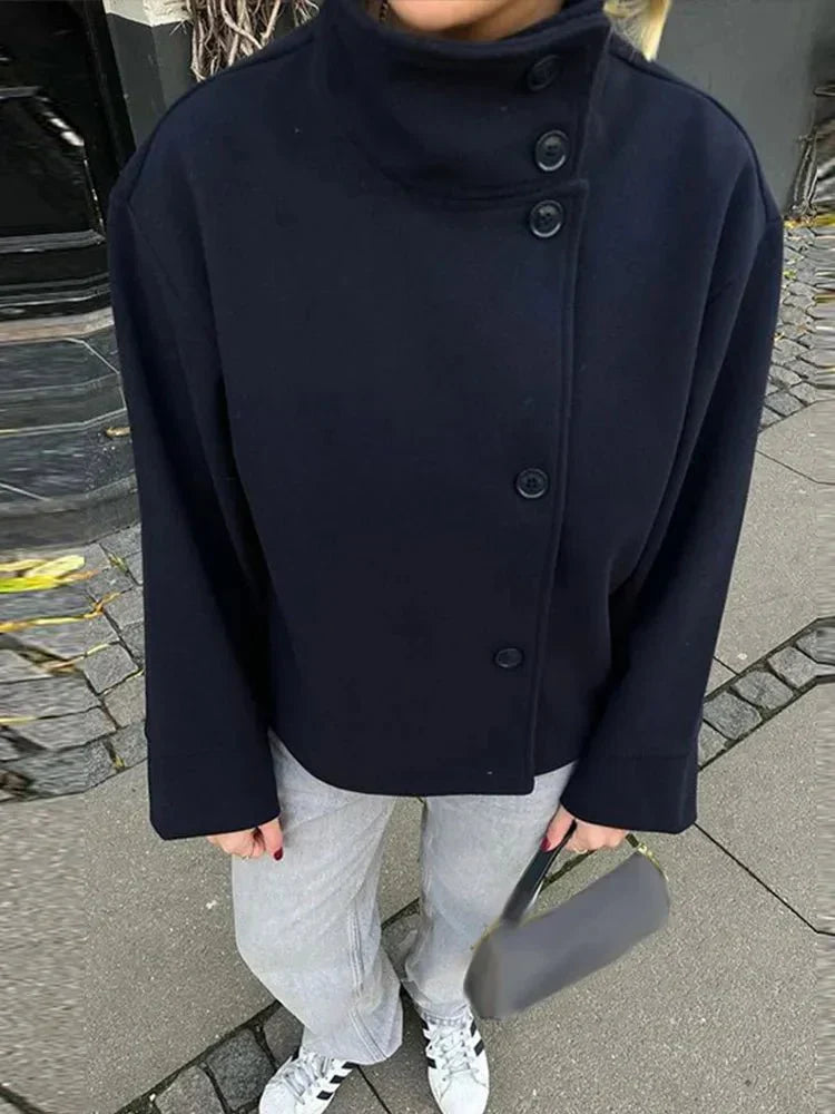 Womens Padded Parka Coat with Large Hood Warm Insulated