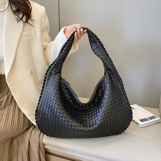 Womens Shoulder Bag Braided Oko Leather