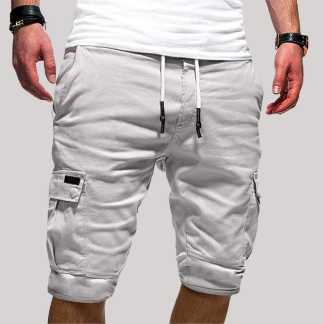 Mens Cargo Shorts Elastic Waist Relaxed Fit - BritishMode