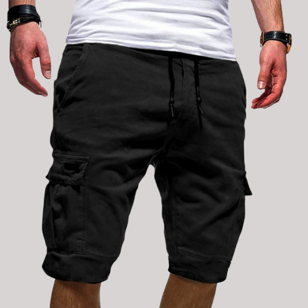 Mens Cargo Shorts Elastic Waist Relaxed Fit