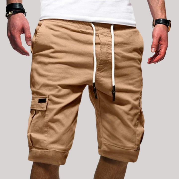 Mens Cargo Shorts Elastic Waist Relaxed Fit
