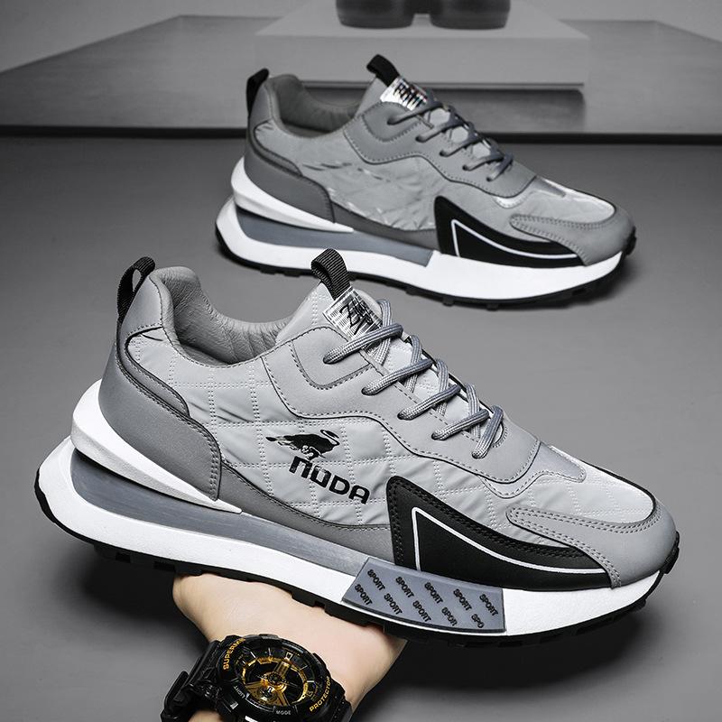 Mens Trainer Shoes Thick Lace-Up Design - BritishMode