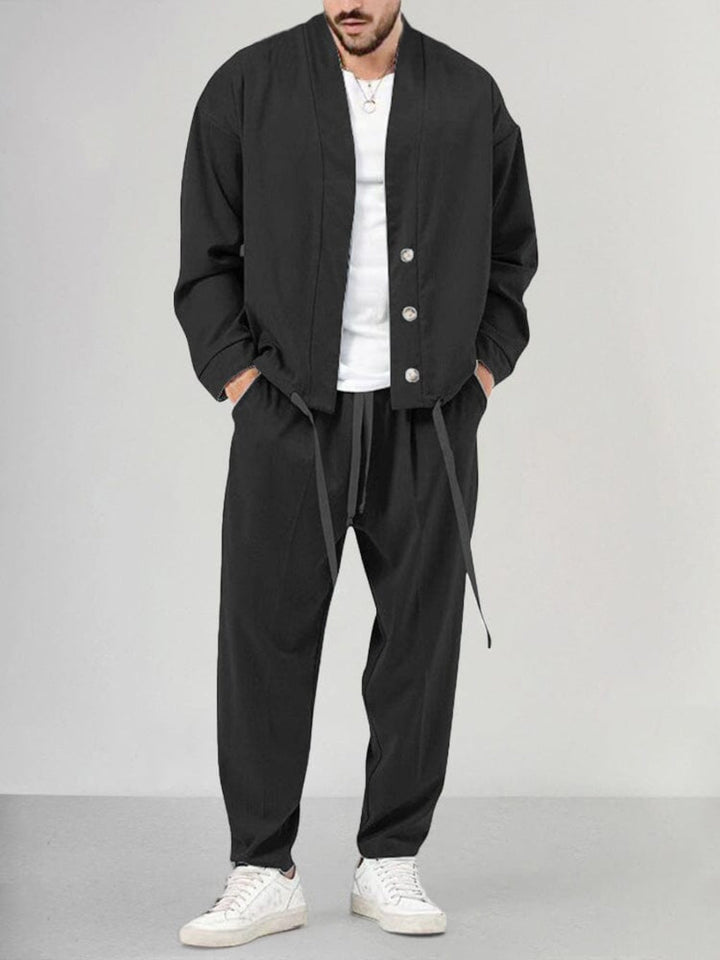 Mens Lounge Set Cotton Relaxed Fit