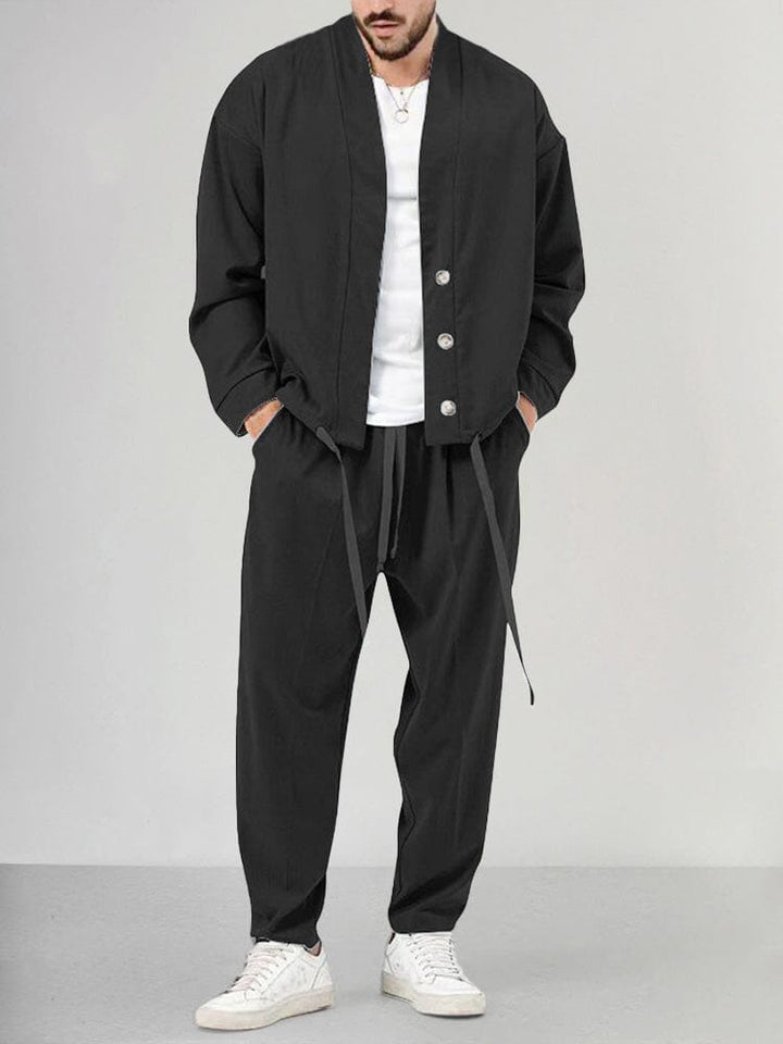 Mens Casual Pants Set Relaxed Fit