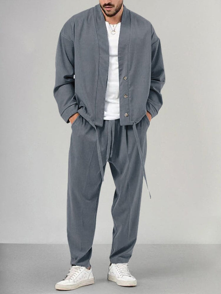 Mens Lounge Set Cotton Relaxed Fit