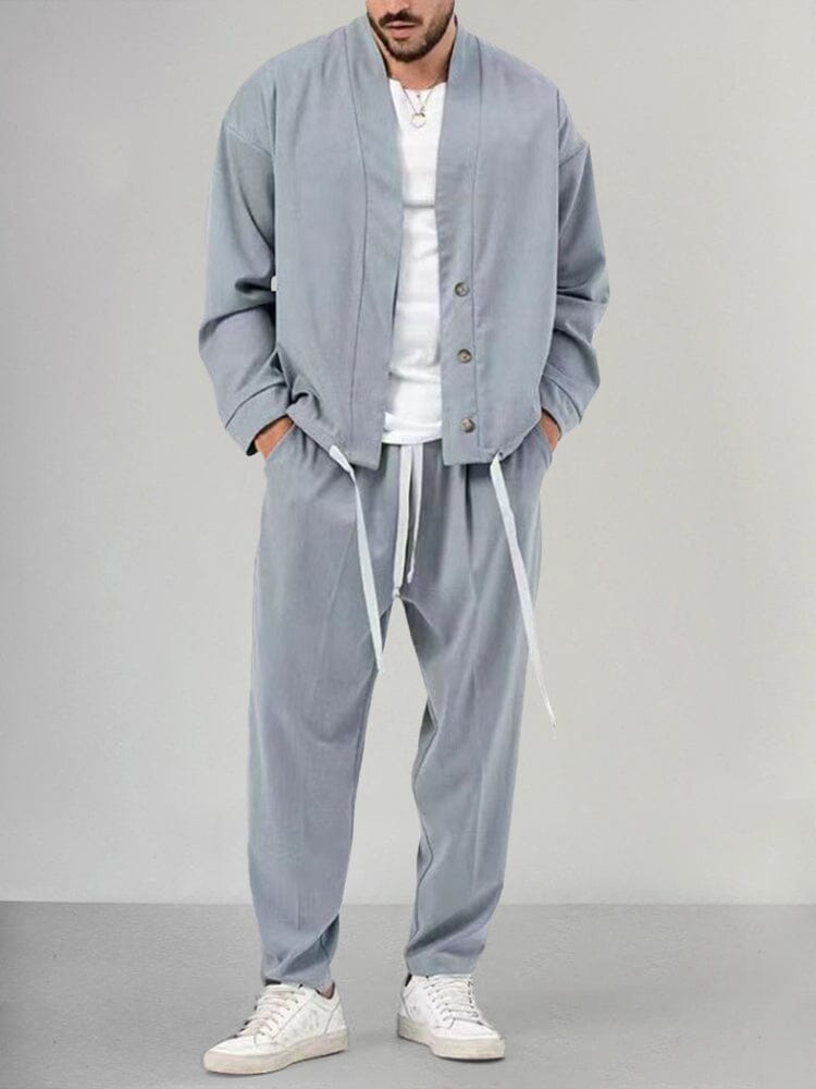 Mens Casual Pants Set Relaxed Fit