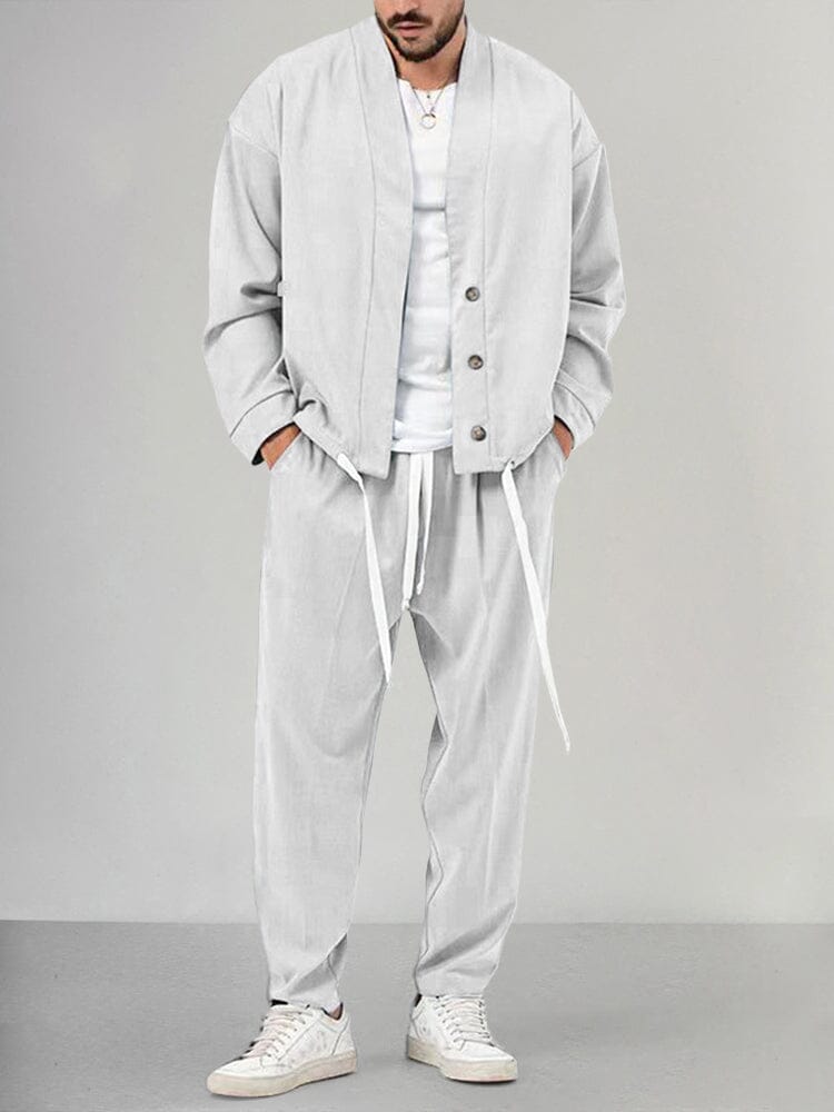 Mens Casual Pants Set Relaxed Fit