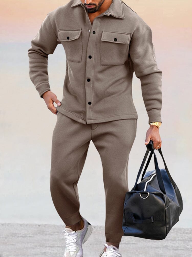Mens Athleisure 2-Piece Set Comfortable Relaxed Fit