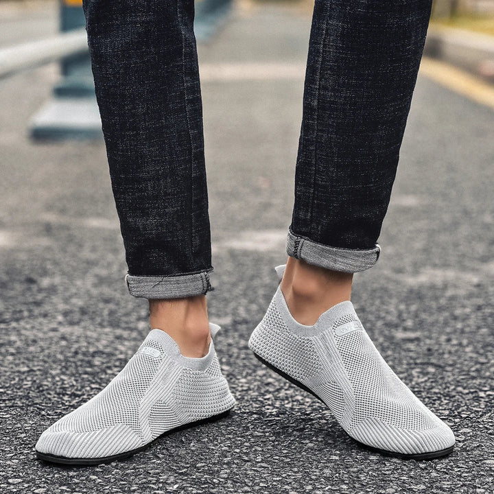 Mens Loafers Mesh Upper Slip-On