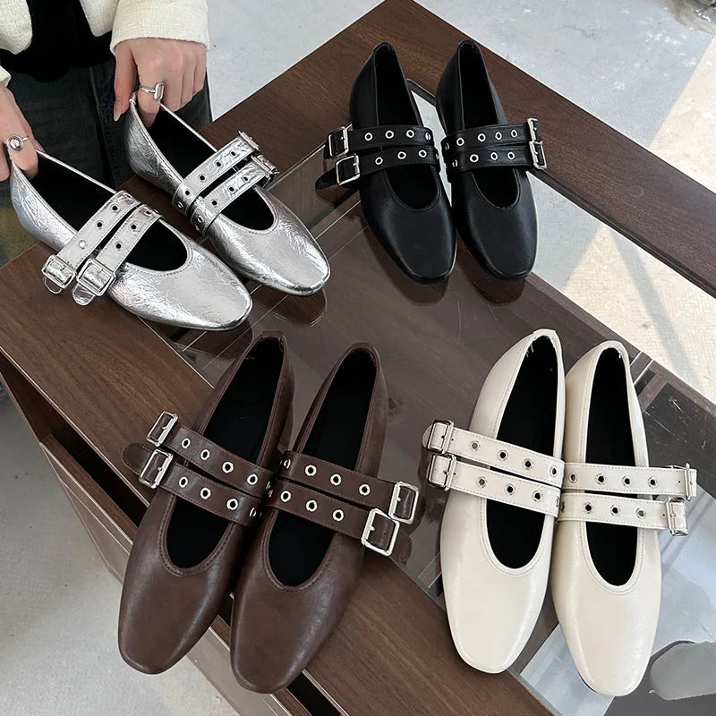 Womens Mary Jane Flats Classic Comfort