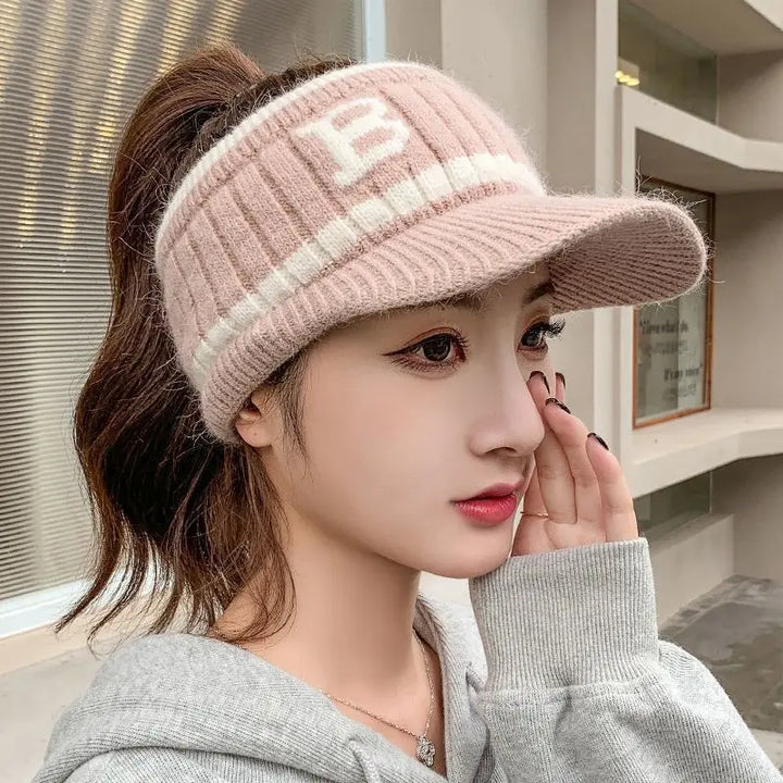Womens Cable Knit Hat Warm
